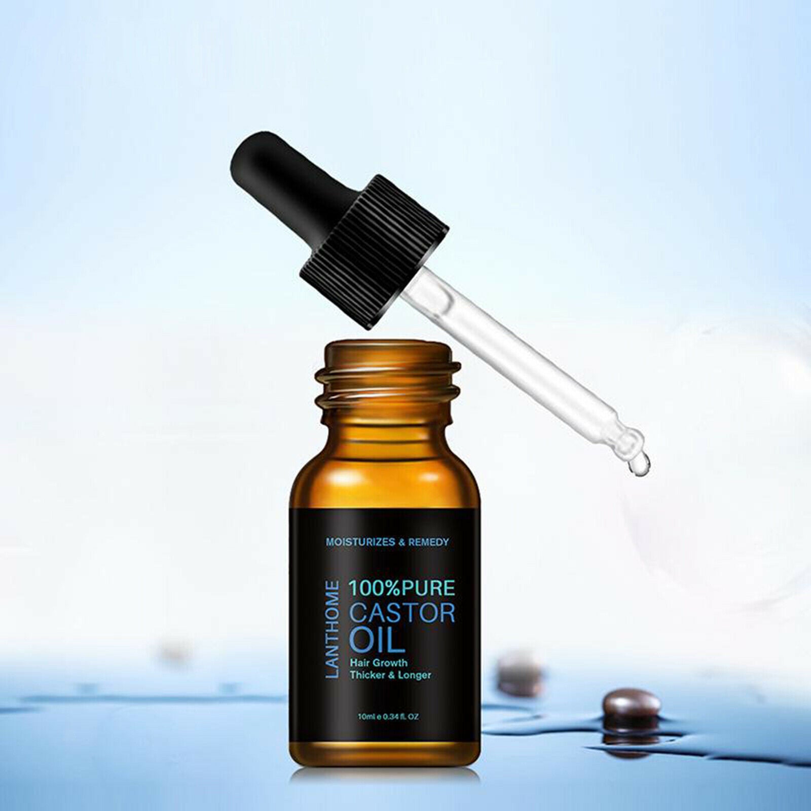 Hair Regrow 100% Pure Castor Oil Hair Essential for Eyelashes Growth Thicker