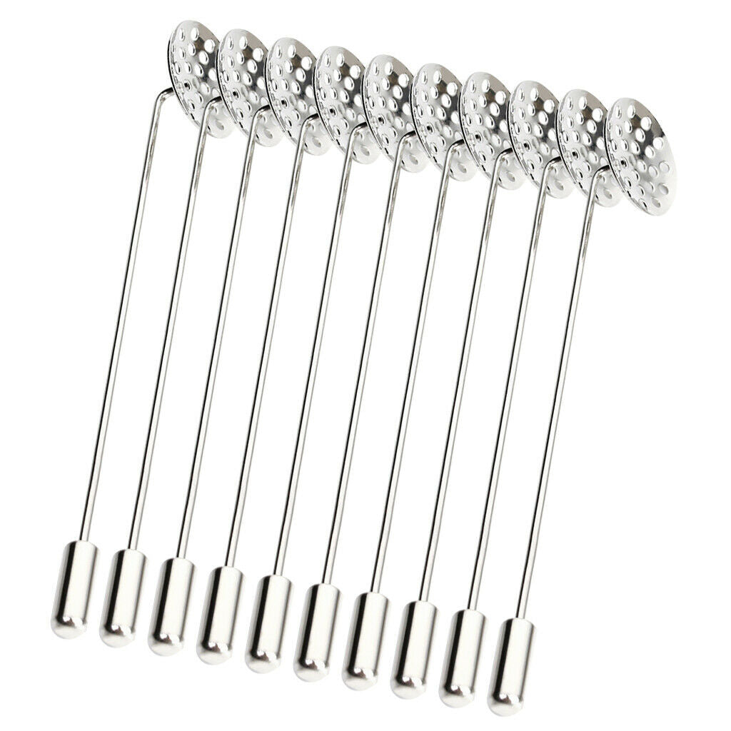 10 Pieces Safety Pin Brooches DIY Findings Crafts Jewelry Making Accessories