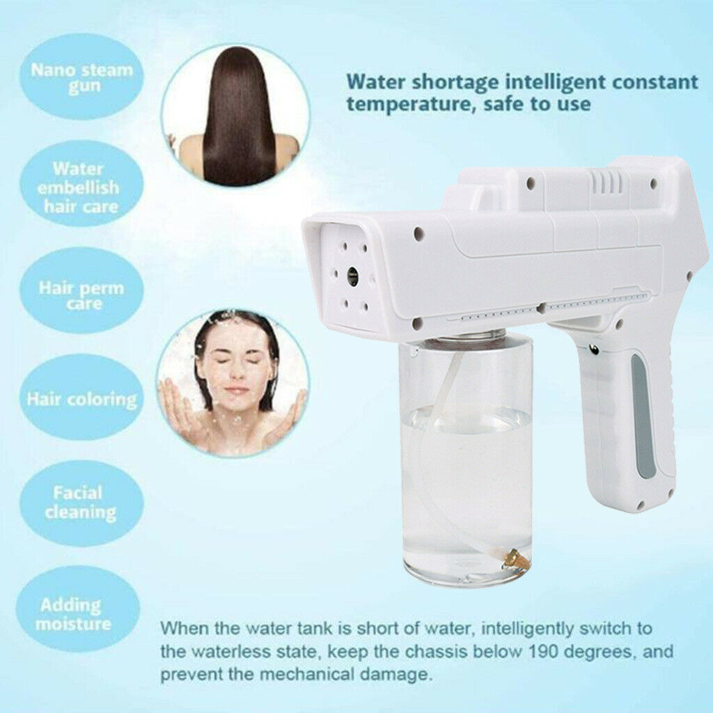 1pc 350ml Portable Cordless Blue Light Nano Spray Gun Disinfection Sprayer