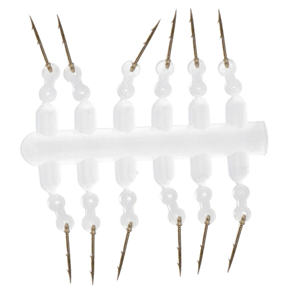 12pcs Bait Spikes with Silicone Ring for Carp Fishing Hair Rigs Hooks 10mm