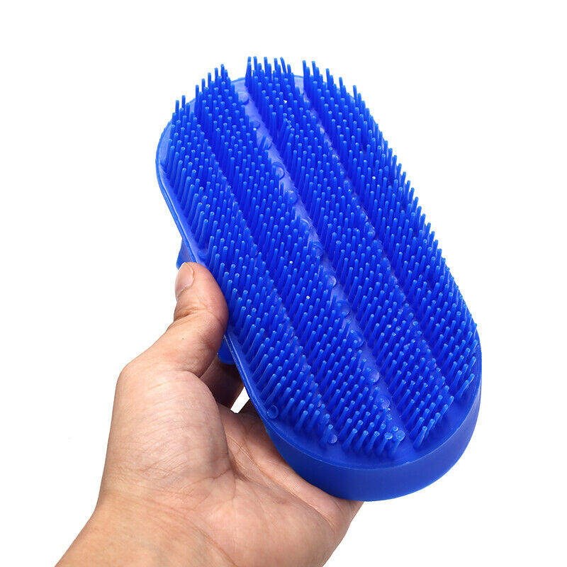 Plastic Curry Comb Adjustable Strap Horse Pony Care Grooming Scraper Brus.l8