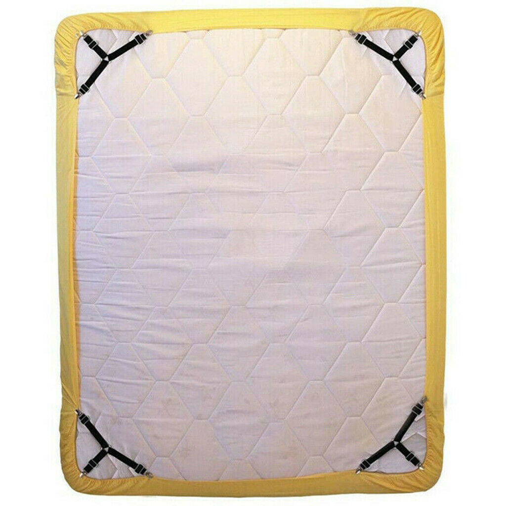 Bed Suspender Straps Mattress Fastener Holder Triangle Grippers Sheet Clips