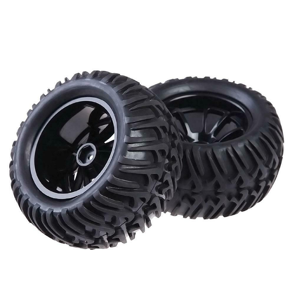 New 4PCS Wheel Rim & Tires For HSP 1:10 Monster Truck RC Car 12mm Hub @