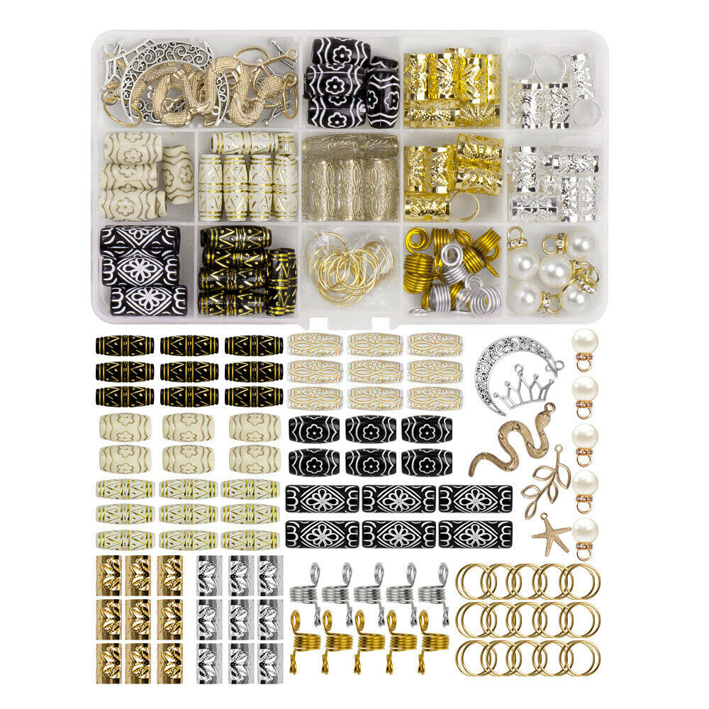 Reggae Hair Jewelry Dreadlocks Beads Cuffs Beard Tube Rings Pendants Accessories