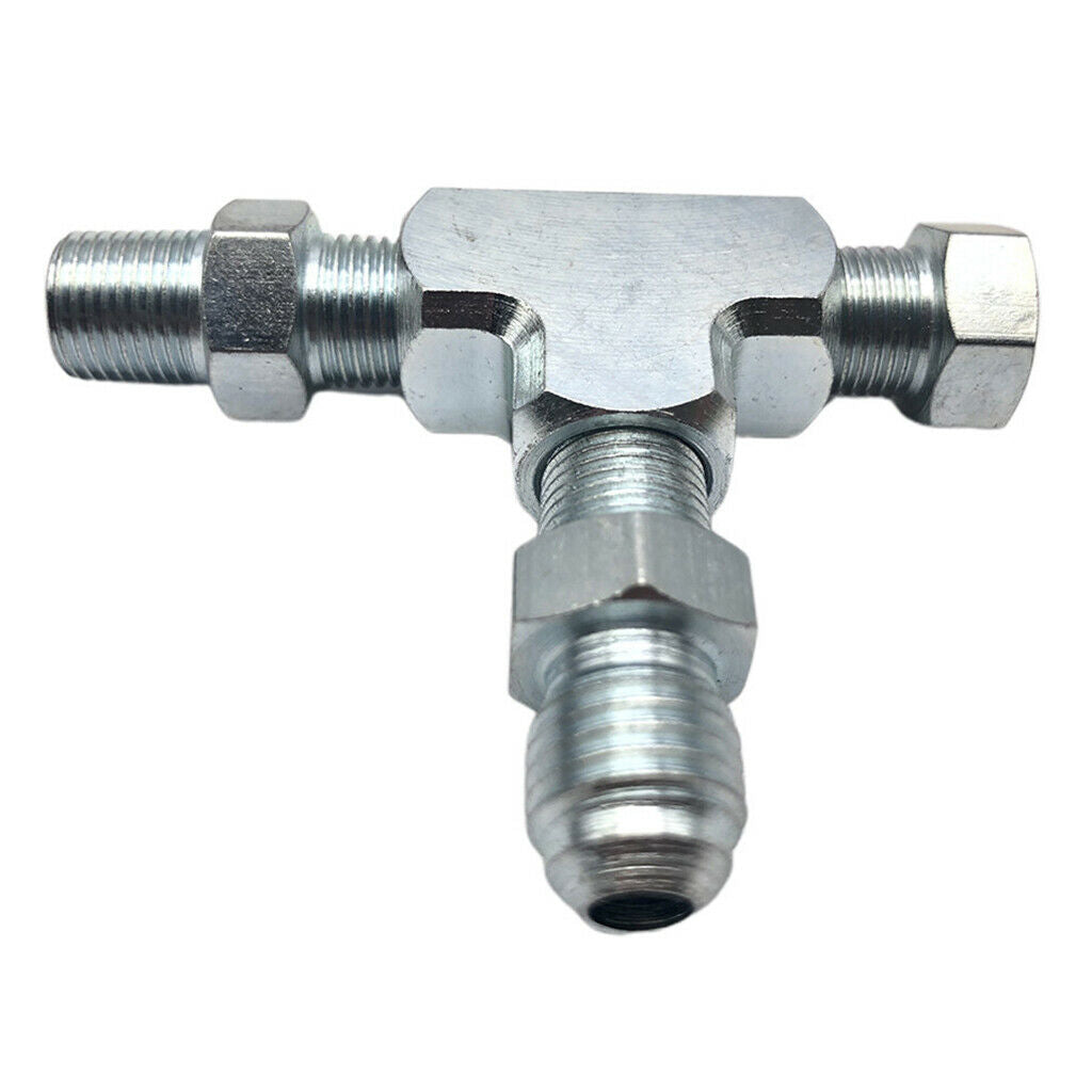AN4 AN-4 Male To 1/8 NPT  Tee T Piece 3 Way Alloy Fittings Adaptor