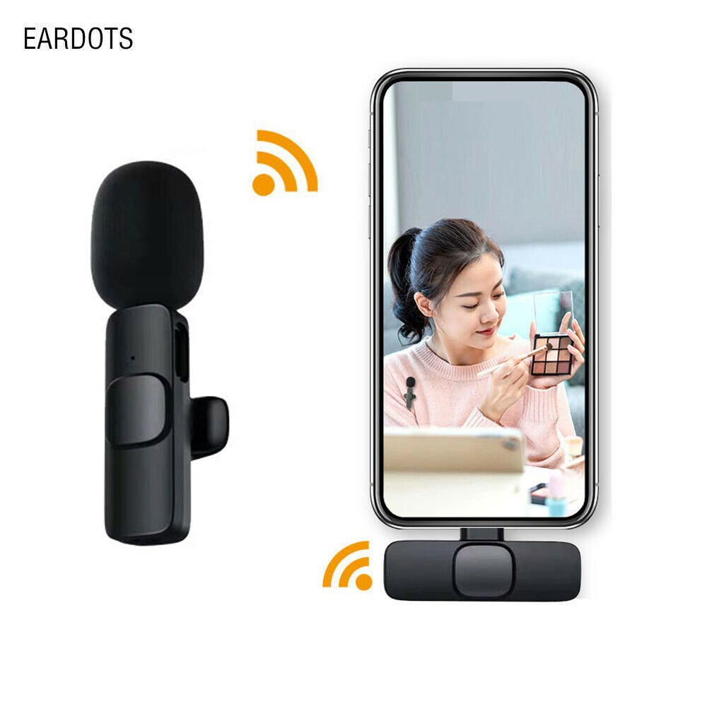 Mini Mic Wireless Lavalier Microphone Audio Video Recorder For Phone Android NEW