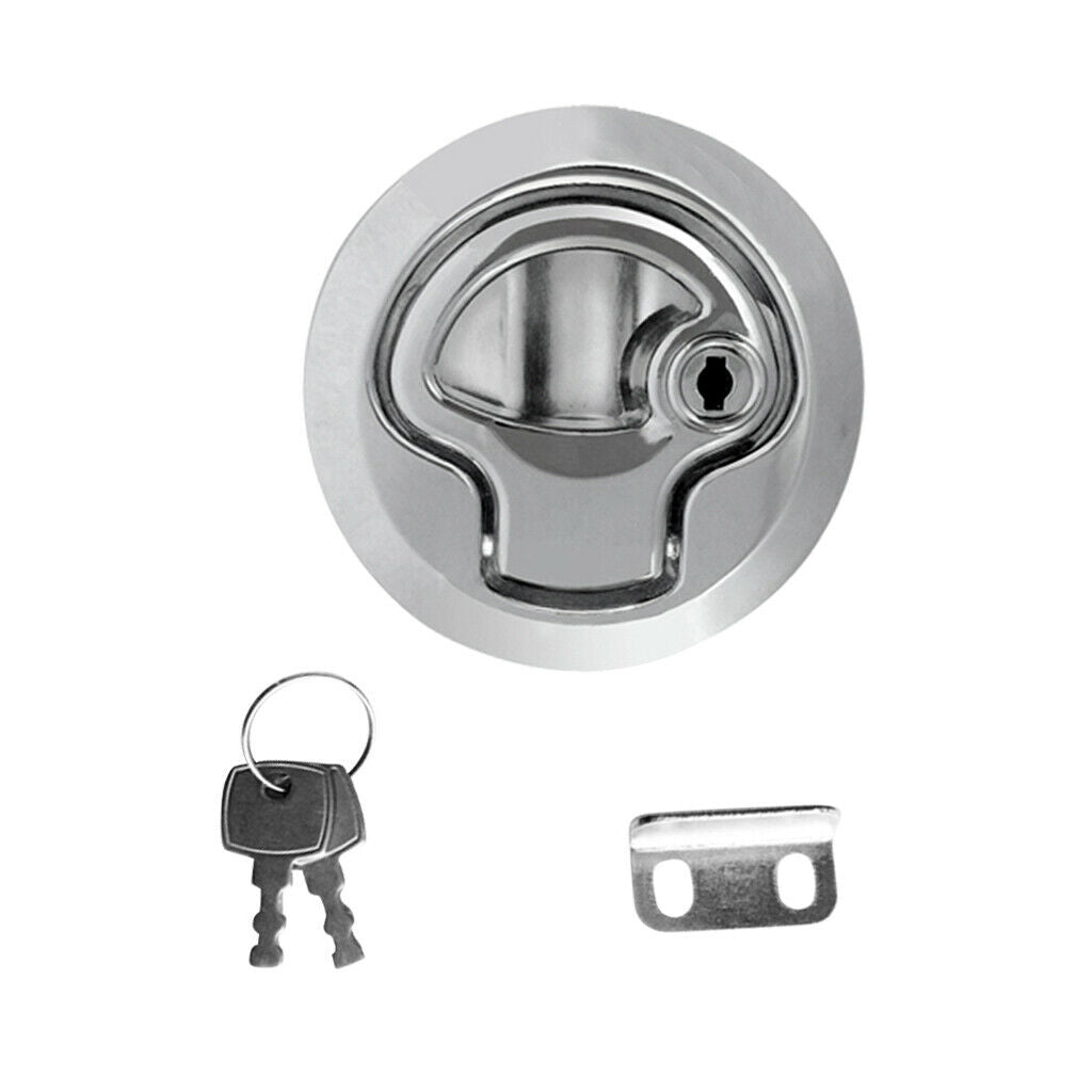 1 Piece Zinc Alloy Chrome Finished 2" Marine Boat Deck F Latch Pull Latch