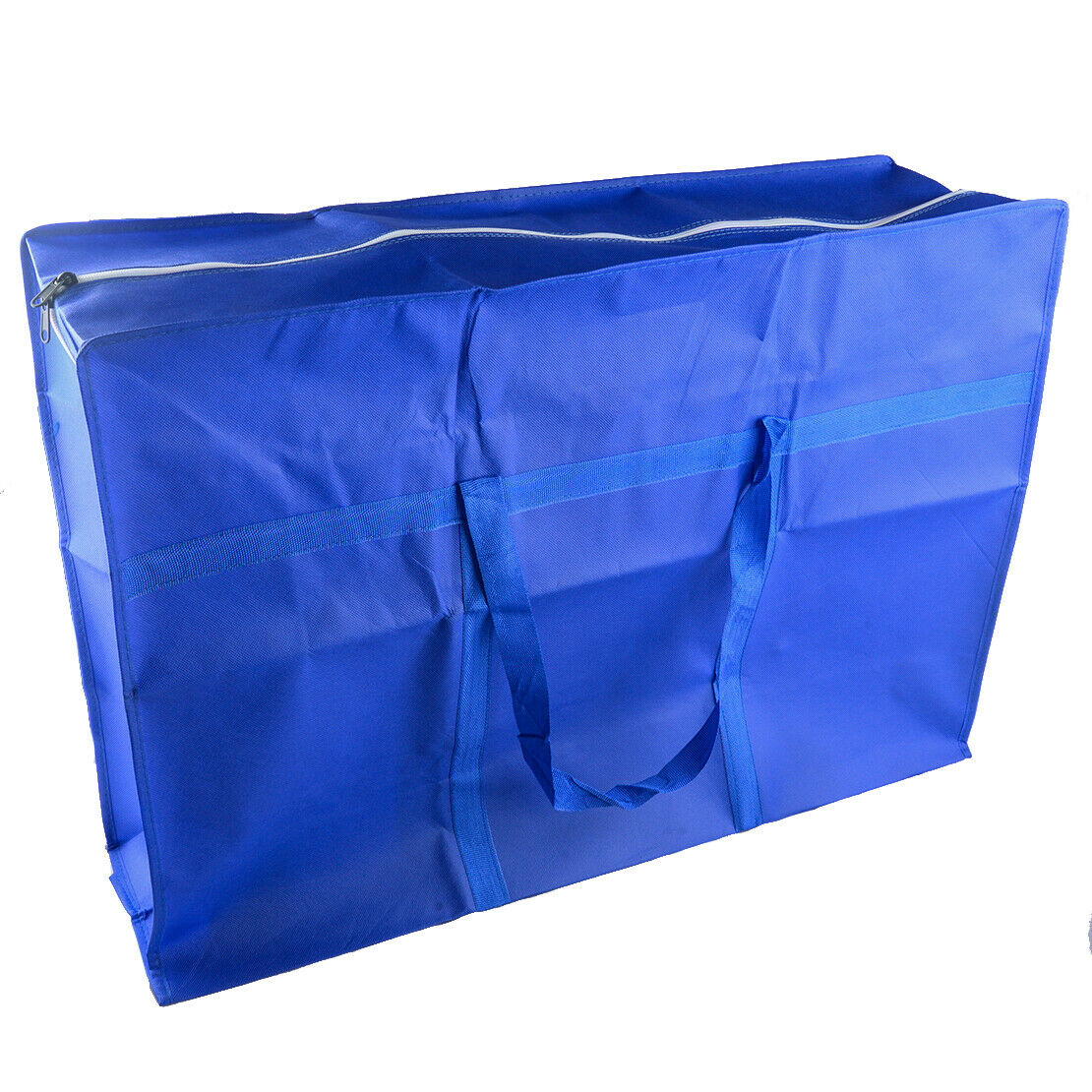 Blue Foldable Large Bag Luggage Storage Bag Travel Hand Pouch Tote Bag Nonwoven
