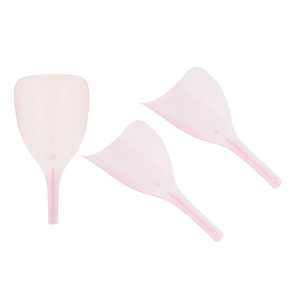 3Pcs Plastic Hairspray Face Masks Hairdressing Eyes Protector Shields Pink