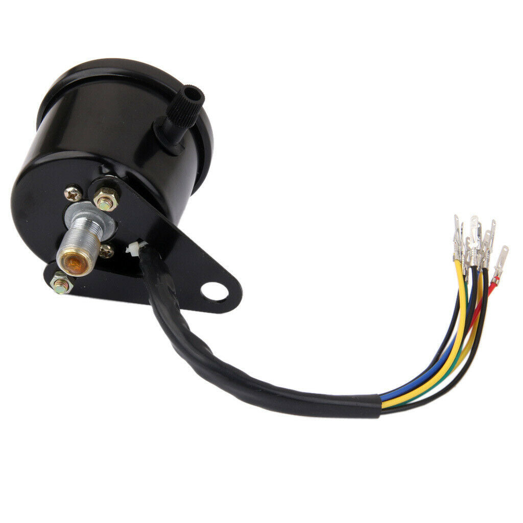 Universal Motorcycle Dual Odometer Speedometer Gauge with LED indicator, Speed