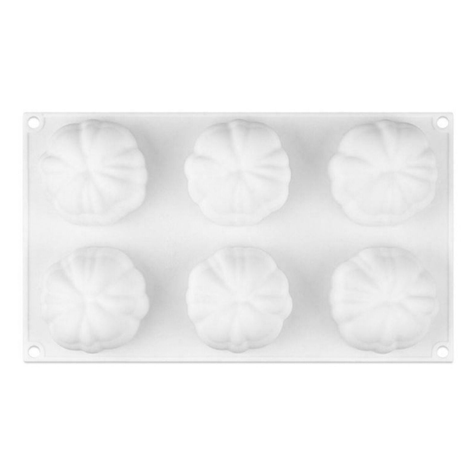 6 Cavity Halloween Pumpkin Silicone Mold Fondant Cake Chocolate Decorating Mould