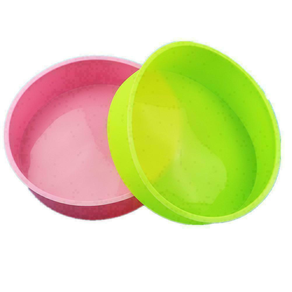 8Inch Round Silicone Non-stick Cake Pan Bread Baking For Kitchen I0K1 Mould C3O8