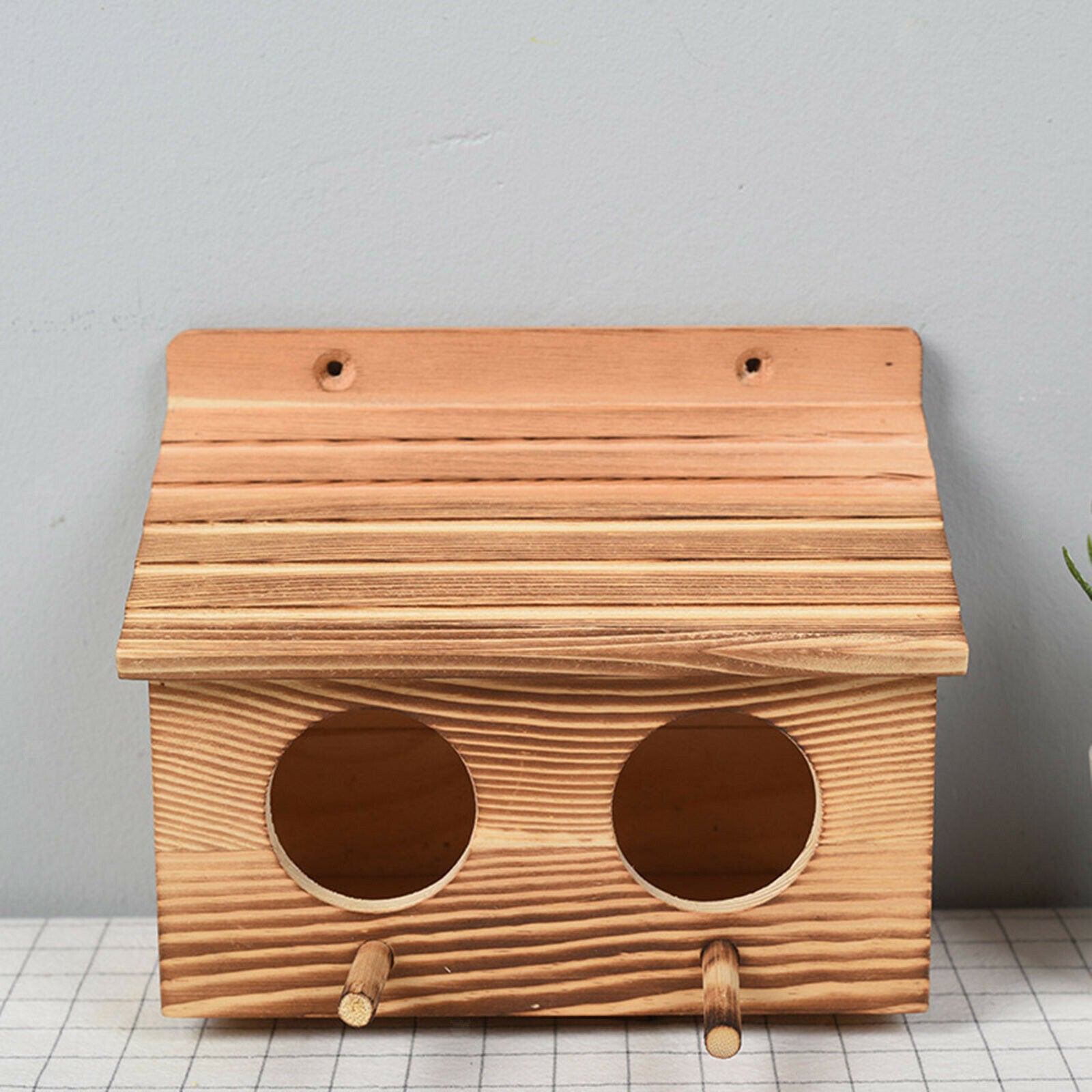 Birdhouse for Outside, Resting Place for Birds, Hanging Natural Wooden Bird