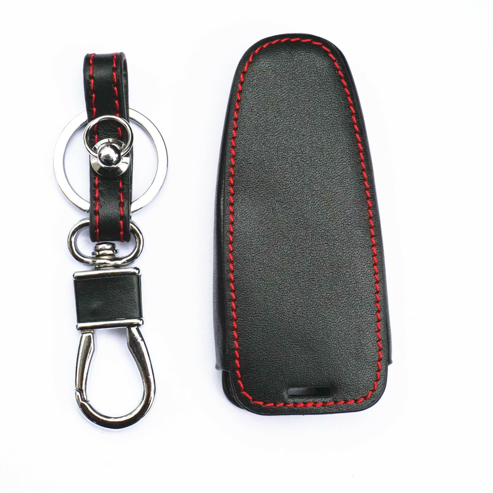 Black Leather For Ford Edge Taurus Smart Remote 5 Buttons Key Cover Case Fob