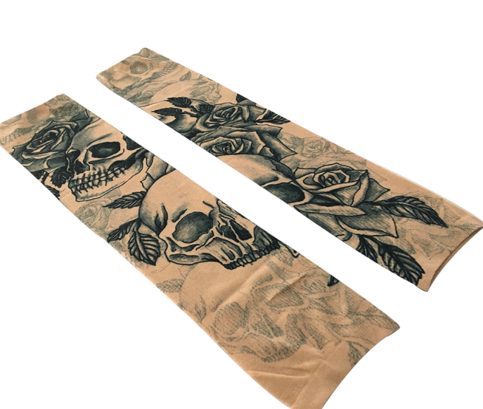 10 Styles Mix Nylon Stretchy Temporary Tattoo Sleeves Fashion Arm Stockings New