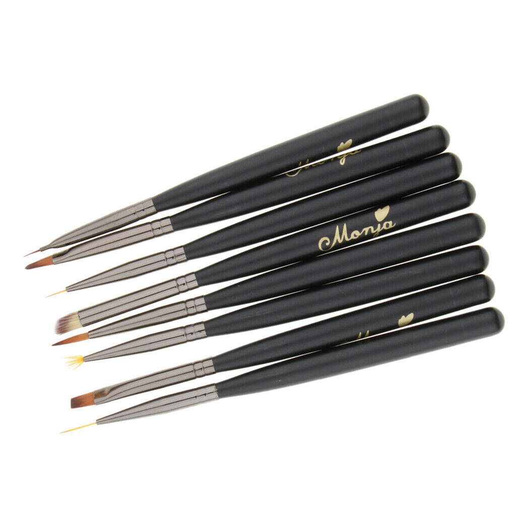 Nail Art Polish Painting Drawing Liner Tips Tools UV Gel Nail Brush Case Set