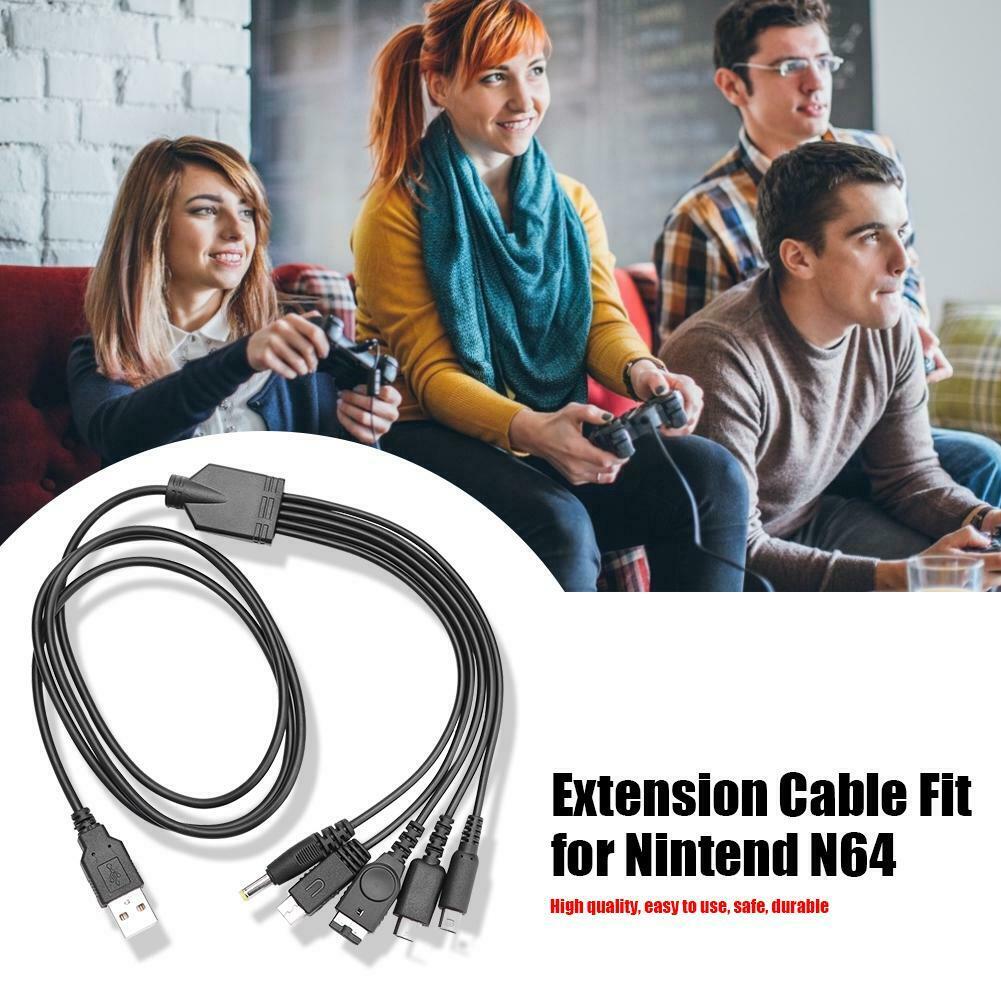 5 in 1 USB Charger Cable Fit for Nintend NEW 3DS XL NDS Lite NDSI LL WII U @