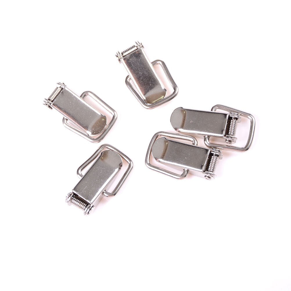 5Pcs J107 Hardware Cabinet Boxes Spring Loaded Latch Catch Toggle Steel Hasp Tt