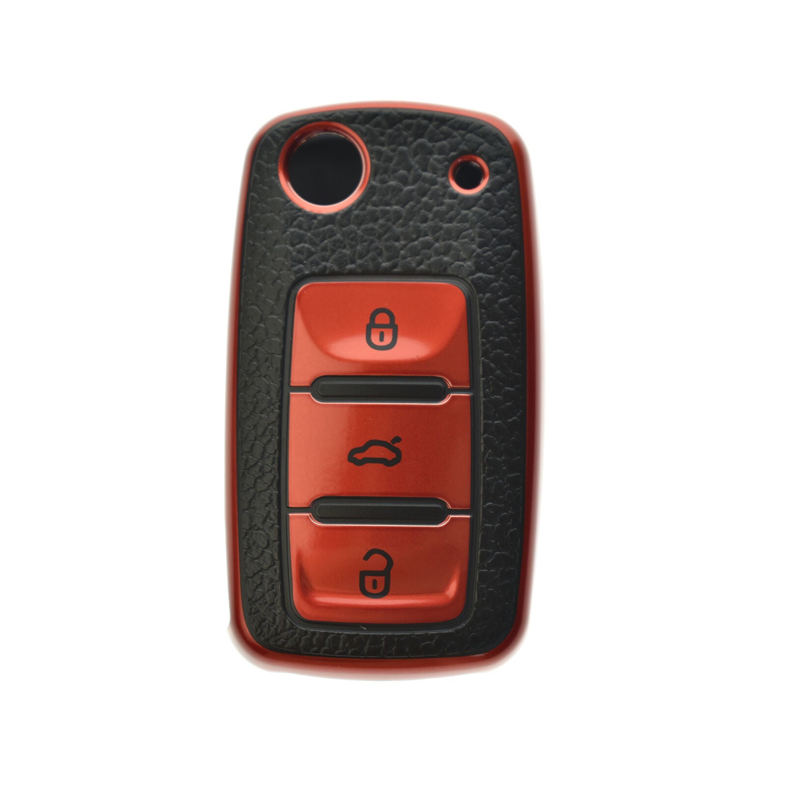 Flip Key Fob Cover Case For VW Golf 6 Polo Jetta Tiguan Scirocco Leather Texture