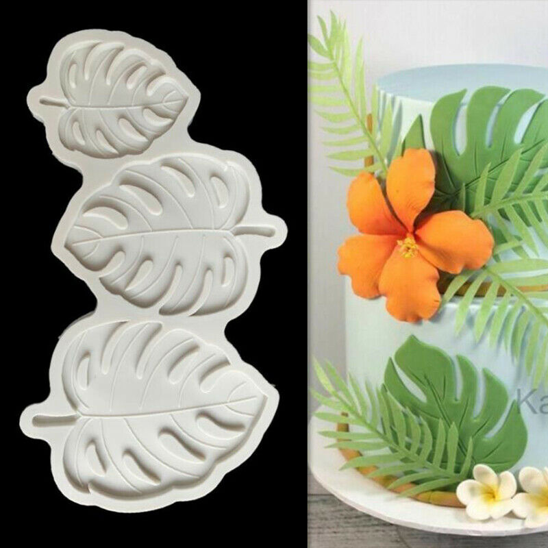 Fondant Mold Cake Mould Plant Leaf Monstera Leaves Chocolate Silicone Bak.l8