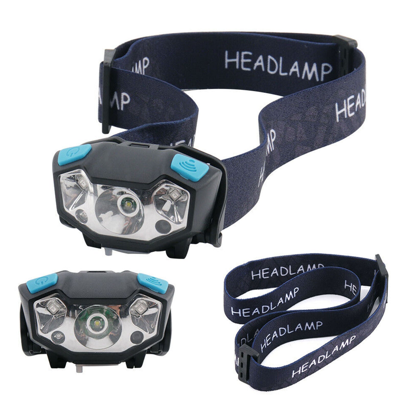 Red WHITE XPE USB Headlamp 6 Lighting Modes Head Lamp ipx4 with Motion Sensor