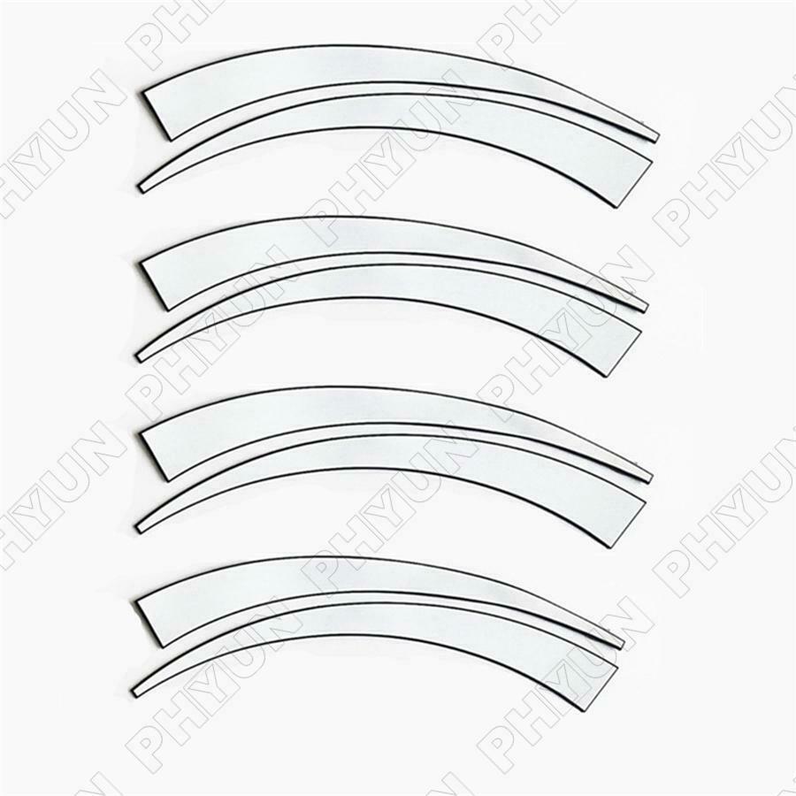 8x Car Tires Decals Decoration Stickers Kit White Rubber Blade Style Decoration