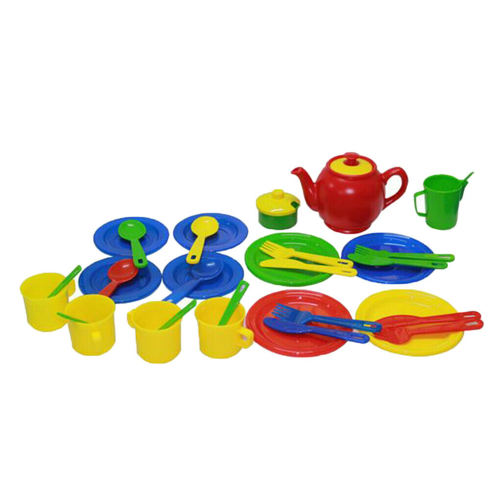 34x Durable Role Pretend Tea Set Kids Children Room House Kits Accessory