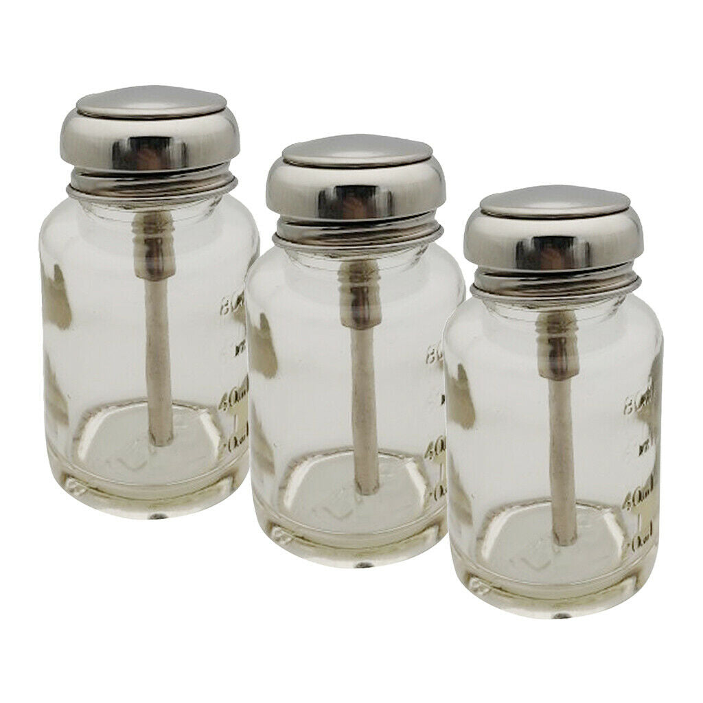 Sharplace 3pcs Empty Pump Dispenser Bottle to Remove Nail Polish
