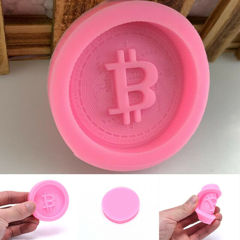 Bitcoin shape silicone mold DIY cake  kitchen baking decoration tool Mo.l8