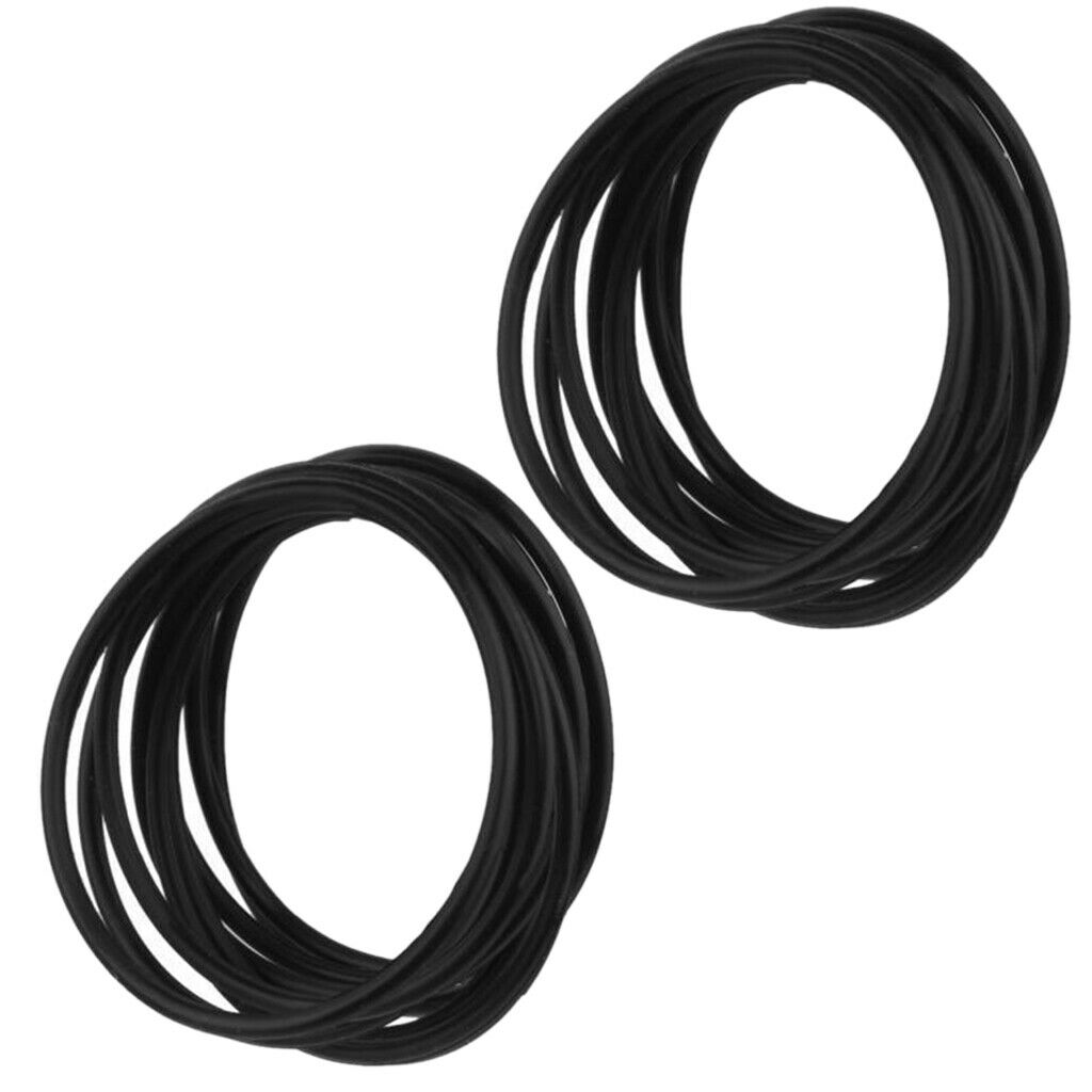 20pcs Black Hair Rubber Headband Silicone Elastic Rope