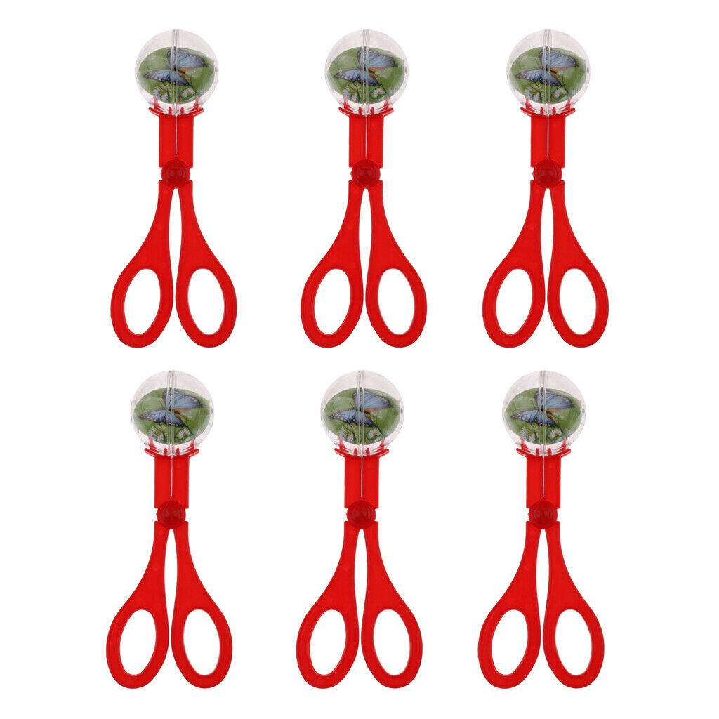 6 Pieces 18.5cm Reptile Catch Clamp Clip Feeding Clamp Litter Poop Clip