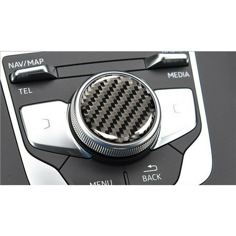 For 2014-2018 Audi A3 8V Real Carbon Fiber Auto Center Console Knob Trim Cover