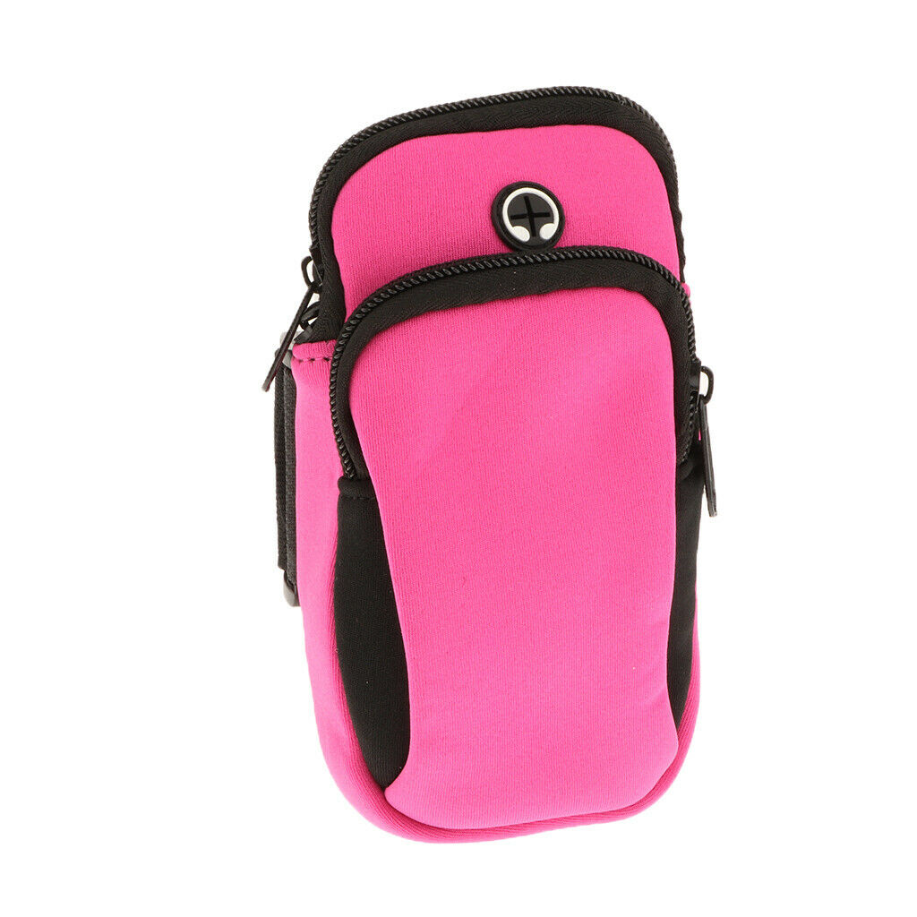 Sport Arm Bag Water Resistant Mobile Phone Holder Gym Waistband Pink