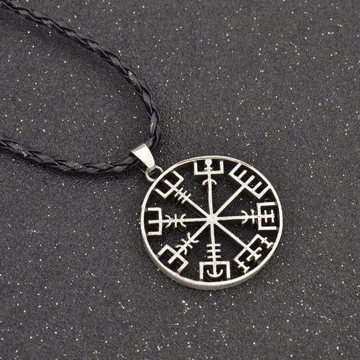Viking Odin's Symbol of Norse Runic Pendant Necklace Runes Vegvisir Compass