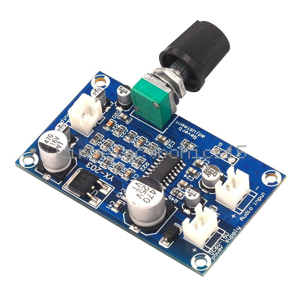 1PCS DC 6V-15V PT2399 Mono Amplifier Preamp Microphone Reverberation Board