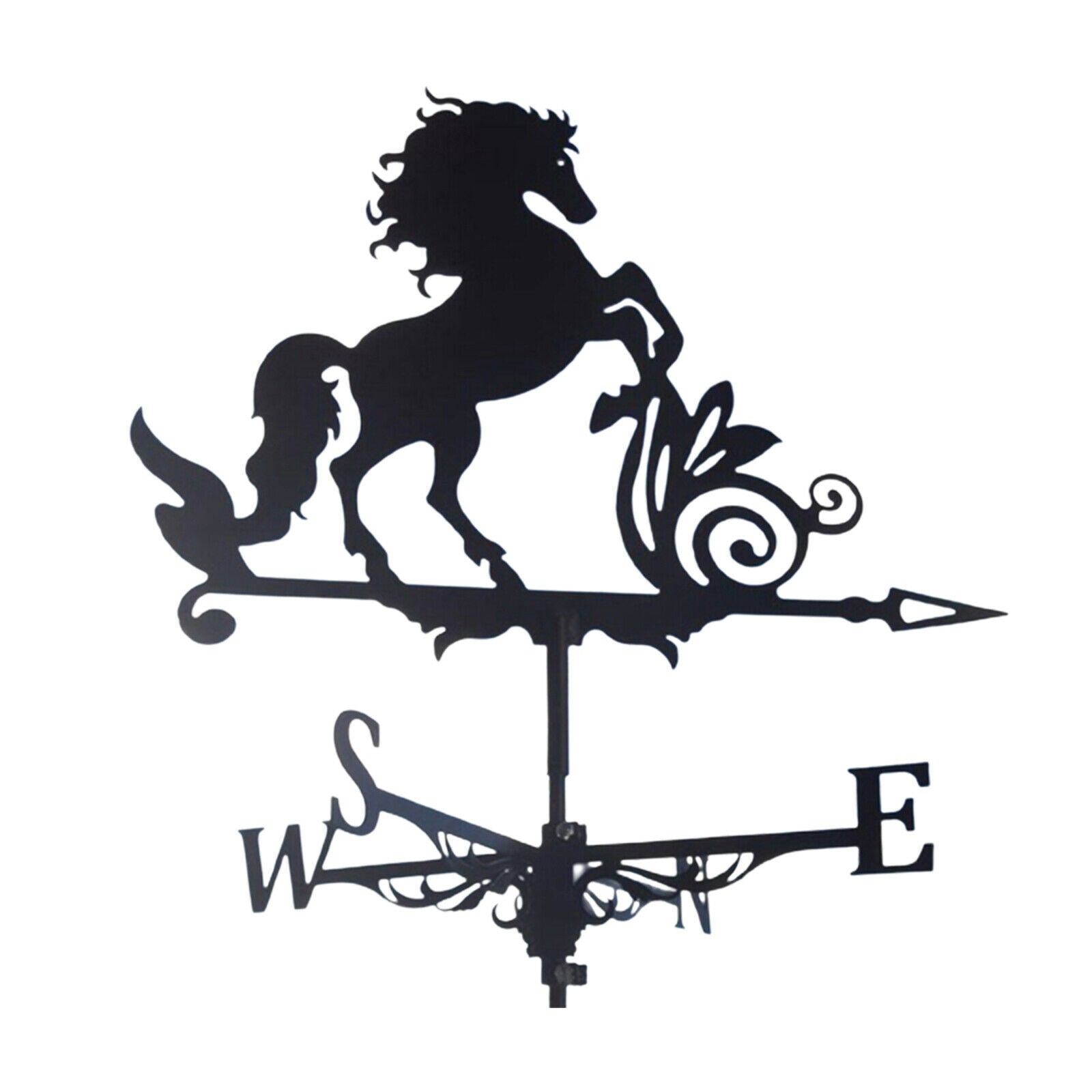 Retro Metal Horse Shape Weathervane Weather Vane Outdoor Yard Barn Scene