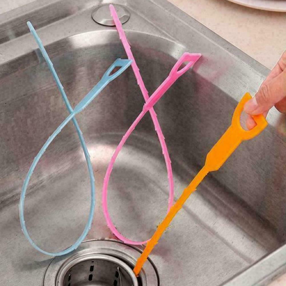1xSewer Cleaning Brush Home Toilet Sink Tub Bendable C8B8 DIY Pipe Hair