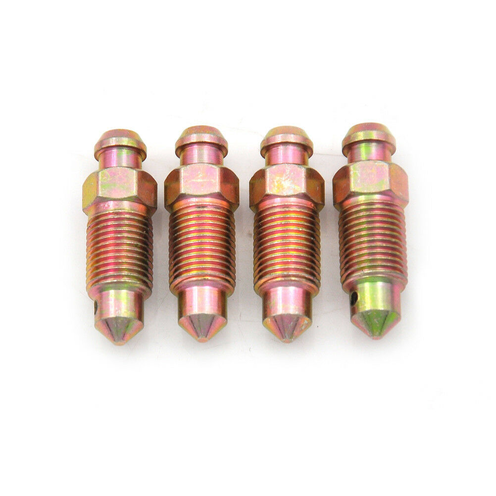 4pcs M10 x 1.0mm Motorcycle Bike Brake Caliper Steel Bleed Screw Nipple U.l8