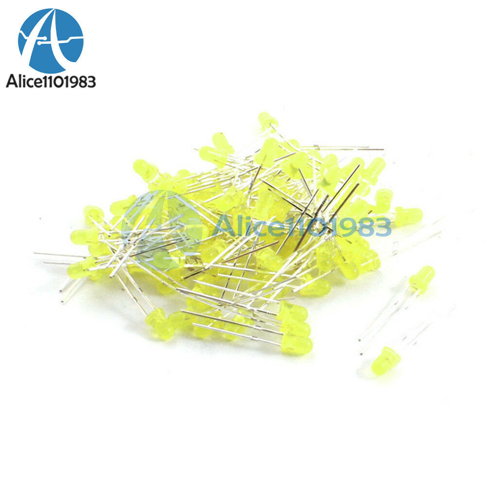 500PCS LED 3MM yellow COLOR  yellow LIGHT Super Bright Emitting Diode