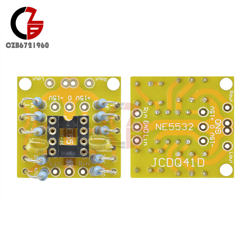Dual OP Amp Preamp DC Amplification Empty Board for NE5532 OPA2134 OPA2604 AD826