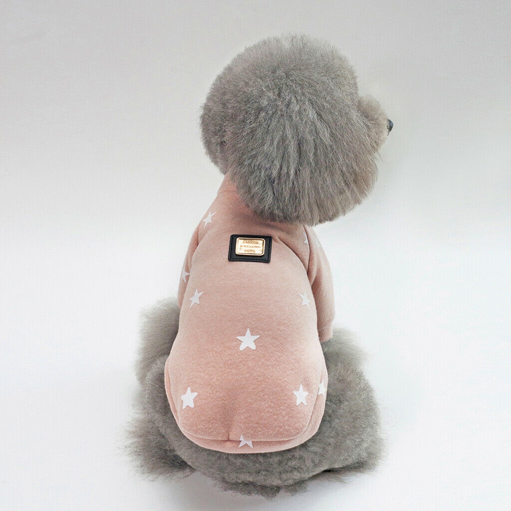 Pet Cloth for Dog Cat Puppy Hoodies Coat Winter Sweatshirt Warm Pink M