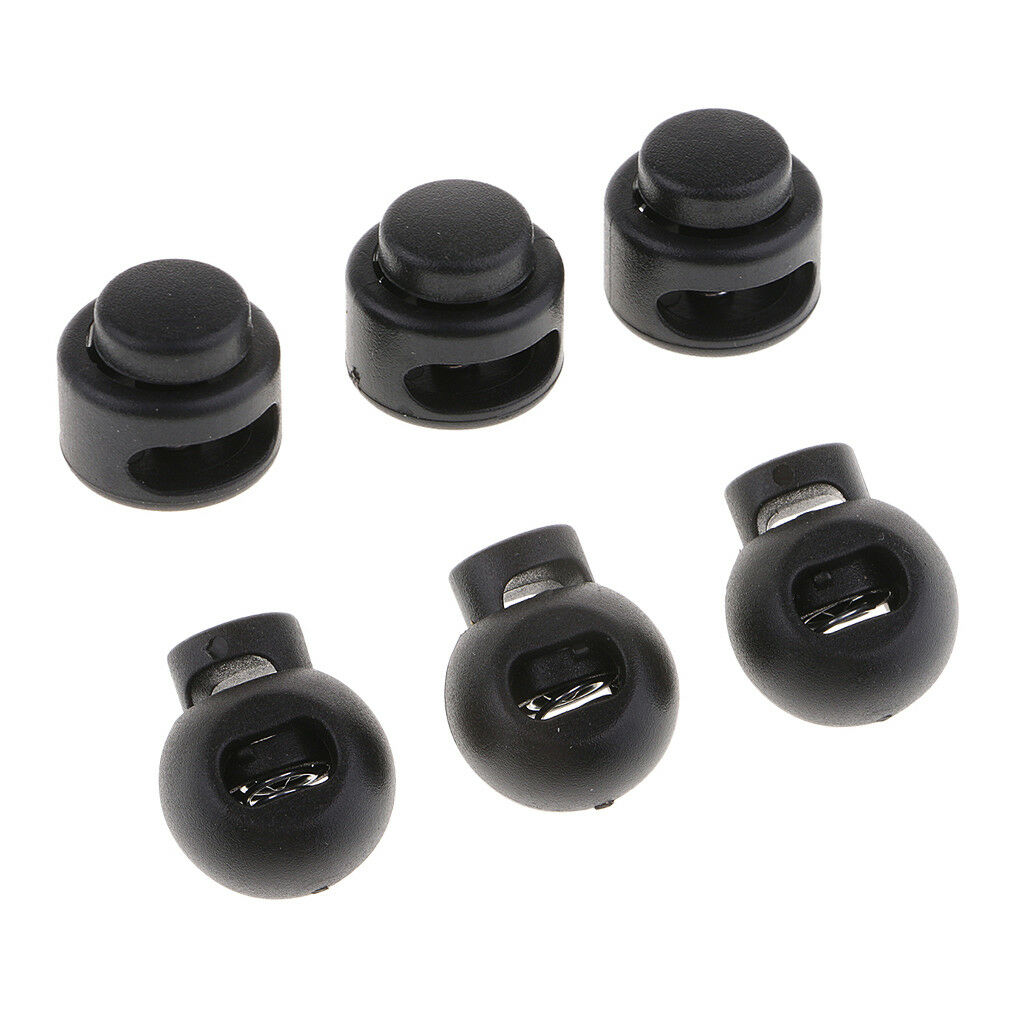 50Pcs Spring Loaded Plastic Toggle Stopper Cord Locks End Adjuster Fasteners