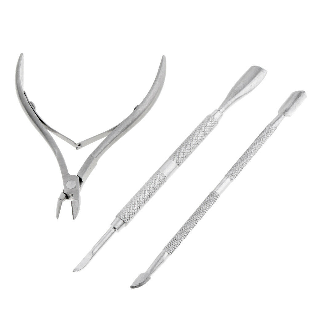 Cuticle Remover Nai Cuticle Spoon Pusher Remover Cutter Nipper Clipper Set
