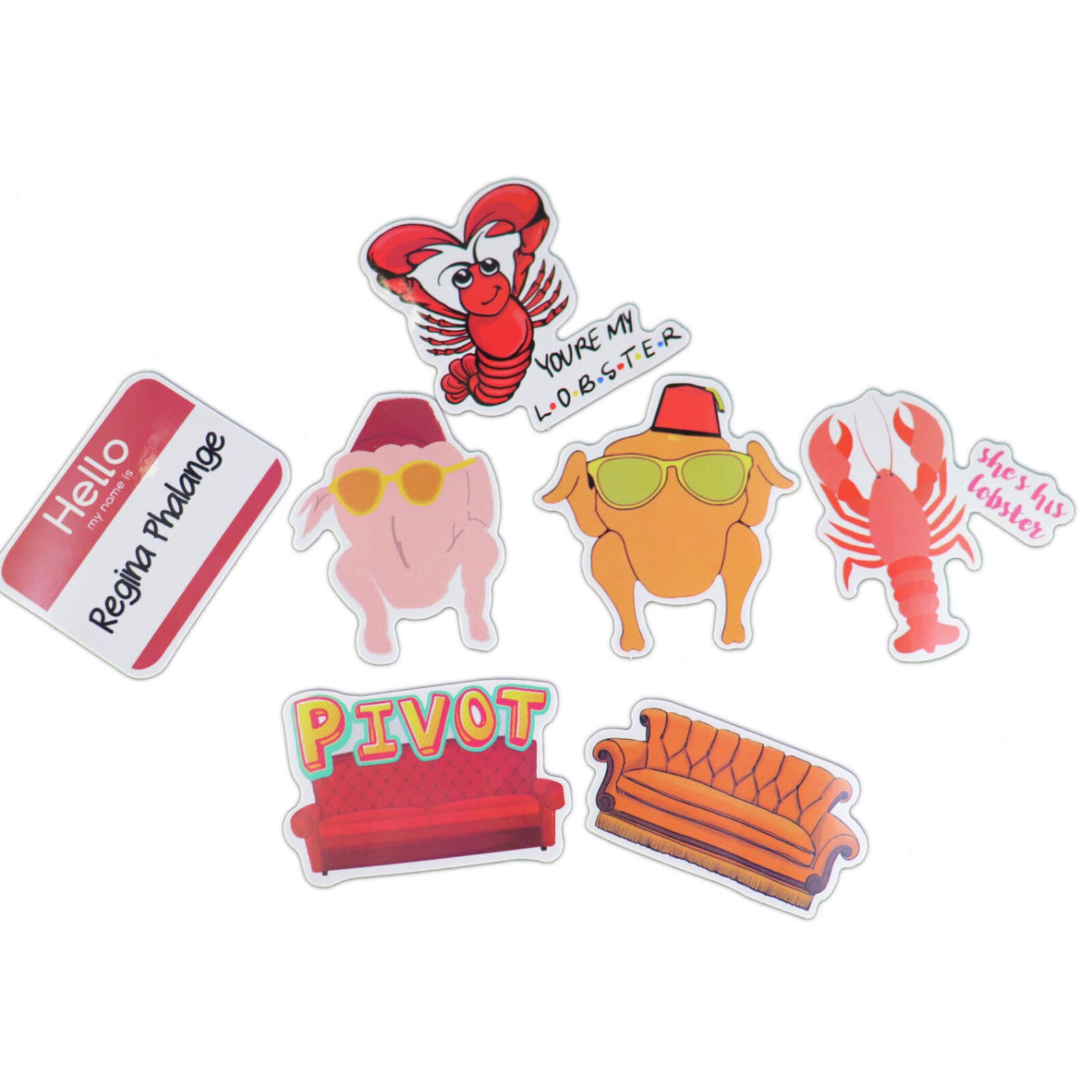 34pcs Friends tv Show Creative DIY Stickers Funny Decorative Cartoon waterproof
