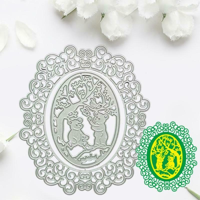 Bear Tree Metal Cutting Dies Stencil DIY Scrapbooking Album Paper Card Template