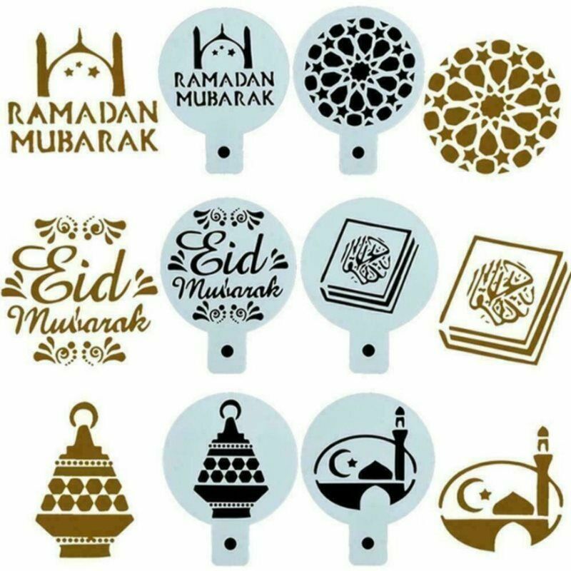 Cookies Cutter Mubarak Moon Star Temple Embossed Cutter Mold Fondant Sta.l8