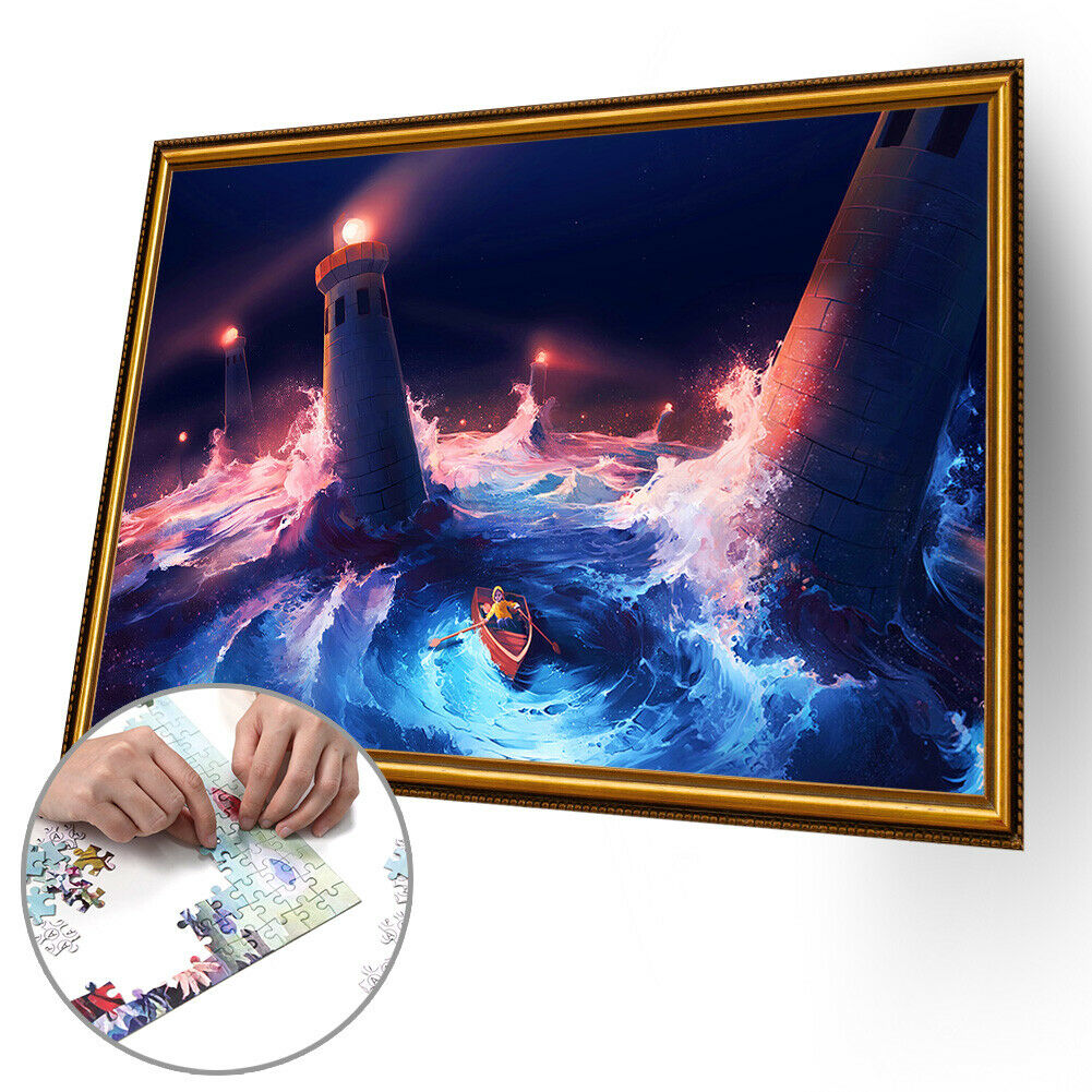1000pcs DIY Storm Girl Boat Puzzle Educational Learning Assembling Toys @
