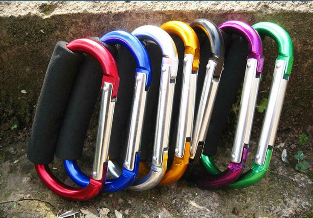 Outdoor D-Shape Aluminum Carabiner Rock Climbing Screw Gate Lock Carabiners NEW