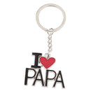 Creative I Love Papa Lettering Pendant Keyring Key Chain Gift