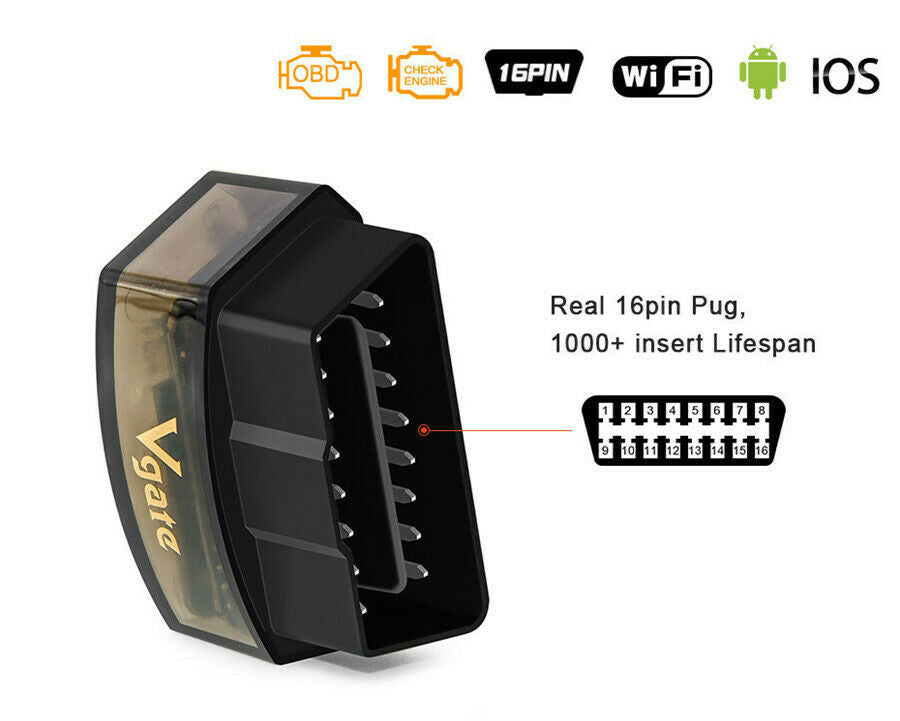 Vgate iCar Pro WIFI OBDII Adapter For Android/IOS Diagnostic Tool Power Saving